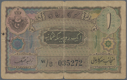 India / Indien: Princely States Of Hyderabad 1 Rupee ND(1946-53) P. S272c, Used With Stronger Ceter - India