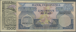 Indonesia / Indonesien: Set With 7 Banknotes Series 1959 With 5, 10, 25, 50, 100, 500 And 1000 Rupia - Indonesië