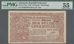 Indonesia / Indonesien: 25 Rupiah 1948 Governor Of Bukittinggi, Sumatra, P.S191a, Great Condition Wi - Indonesia