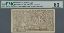 Indonesia / Indonesien:  Governor Of Bukittinggi, Sumatra 5 Rupiah 1948, P.S192c In Excellent Condit - Indonesië