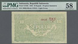Indonesia / Indonesien:  Governor Of Bukittinggi, Sumatra 10 Rupiah 1948, P.S193b, Vertically Folded - Indonesia