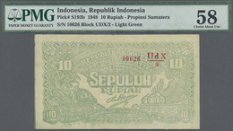 Indonesia / Indonesien:  Governor Of Bukittinggi, Sumatra 10 Rupiah 1948, P.S193b, Vertically Folded - Indonesië