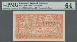 Indonesia / Indonesien: Sub-Province Of South Sumatra 2 1/2 Rupiah 1948, P.S202 In Exceptional Great - Indonésie