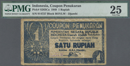 Indonesia / Indonesien: Kas Negara (Central Treasury), Djambi 1 Rupiah "Coupon Penukaran" (Redemptio - Indonesia