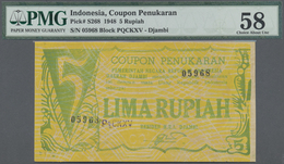 Indonesia / Indonesien: Djambi 5 Rupiah "Coupon Penukaran" (Redemption Coupon) 1948, P.S268 , Great - Indonesia