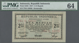 Indonesia / Indonesien: Residency, Atjeh, Koetaradja 2 1/2 Rupiah 1947, P.S283 In Almost Perfect Con - Indonesia