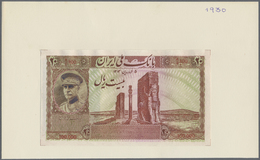 Iran: Highly Rare - Until Now Worldwide Unique - Proof Trial Print For A KINGFOM OF IRAN Under The B - Iran