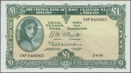 Ireland / Irland: Central Bank Of Ireland 1 Pound September 2nd 1959, P.57d For Type But This One Wi - Irland