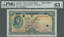 Ireland / Irland: Republic Of Ireland 1 Pound May 13th 2006 SPECIMEN, P.57s, Specimen Number "73" At - Irlanda