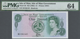 Isle Of Man: 1 Pound ND(1983), P.38 (Bradvek) Running Pair M 136141, 136142 PMG 64 Choice UNC (2pcs) - Altri & Non Classificati