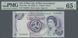 Isle Of Man: 1 Pound ND(1983), P.40b With Solid Number Y 555555 PMG 65 Gem UNC EPQ - Altri & Non Classificati