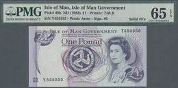 Isle Of Man: 1 Pound ND(1983), P.40b With Solid Number Y 555555 PMG 65 Gem UNC EPQ - Autres & Non Classés