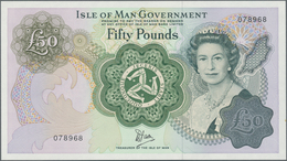 Isle Of Man: Nice Set With 3 Banknotes 10, 20 And 50 Pounds 1983-2007, P.39, 44, 45, All In Perfect - Altri & Non Classificati