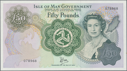 Isle Of Man: Nice Set With 3 Banknotes 10, 20 And 50 Pounds 1983-2007, P.39, 44, 45, All In Perfect - Autres & Non Classés