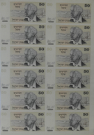 Israel: Uncut Sheet Of 12 Pcs 50 Shequel P. 46 In Condition: UNC. (12 Pcs Uncut) - Israel