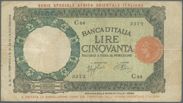 Italian East Africa / Italienisch Ost-Afrika: 50 Lire January 1st 1939, P.1b, Lightly Toned Paper Wi - Afrique Orientale Italienne