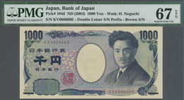 Japan: 1000 Yen ND(2004), P.104d With Solid Number KV 666666 E PMG 64 Superb Gem UNC EPQ - Giappone
