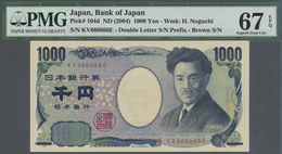 Japan: 1000 Yen ND(2004), P.104d With Solid Number KV 666666 E PMG 64 Superb Gem UNC EPQ - Japan