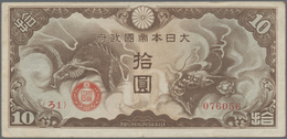 Japan: 10 Yen ND(1940) P. M4, With Serial Number, Vertical And Horizontal Folds, Handling In Paper, - Giappone