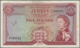 Jersey: 5 Pounds ND P. 9b, Used With Folds And Creases, A Small Pen Writing At Left, No Holes Or Tea - Sonstige & Ohne Zuordnung