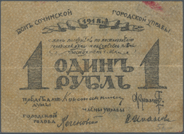 Russia / Russland: North Caucasus Sochi 1 Ruble 1918 R*6951 In Condition: F. - Russia