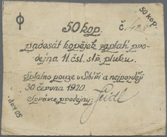 Russia / Russland: Voucher For 50 Kopeks Of The 11 Rifle Regiment In Siberia 1920, P.NL, With A Few - Russia