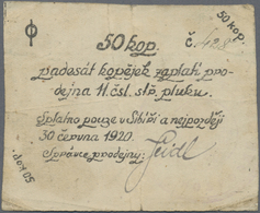 Russia / Russland: Voucher For 50 Kopeks Of The 11 Rifle Regiment In Siberia 1920, P.NL, With A Few - Russland