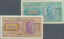 Katanga: Pair With 10 Francs December 15th 1960 And 20 Francs November 21st 1960, P.5, 6a, Both Vert - Altri – Africa