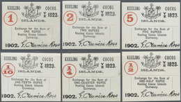 Keeling / Cocos Islands: Complete Set Of The 1902 Issues Comprising 1/10, 1/4, 1/2, 1, 2 And 5 Rupee - Altri & Non Classificati