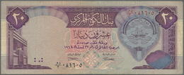 Kuwait: 20 Dinars 1968 P. 22, Used With Folds And Creases, No Holes Or Tears, Condition: F. - Kuwait