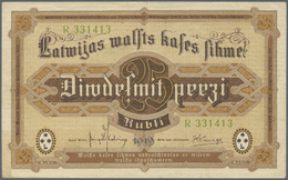 Latvia / Lettland: 25 Rubli 1919 P. 5h, Series "R", Sign. Kalnings, Center Fold And Several Creases - Latvia