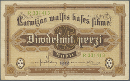 Latvia / Lettland: 25 Rubli 1919 P. 5h, Series "R", Sign. Kalnings, Center Fold And Several Creases - Lettonie