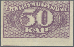 Latvia / Lettland: Rare Error Print Of 50 Kap. 1920 P. 12 With Deplaced Print On Front And Regular P - Lettonia