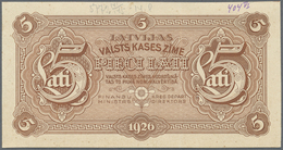 Latvia / Lettland: Very Rare 5 Lati 1926 Front Proof Uniface Print P. 23p, Without Serial #, W/o Sig - Lettonia