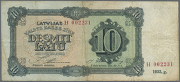 Latvia / Lettland: 10 Latu 1933 P. 25b, Issued Note, Series H, Sign. Annuss, Used With Several Folds - Lettonia