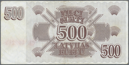 Latvia / Lettland: 500 Rublu 1992 P. 42 With Color Print Error, The Note Is Missing The Yellow Color - Latvia