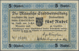 Latvia / Lettland: Mitau City Government 5 Rubles 1915, Pick NL (PLATBARZDIS #16a) With Text "pehz" - Latvia