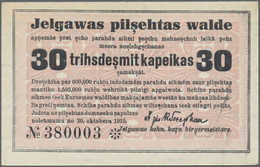 Latvia / Lettland: Mitau City Government 30 Kopeks 1915, Pick NL (PLATBARZDIS #27a), Almost Perfect - Latvia