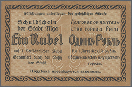 Latvia / Lettland: Riga City Government Set With 3 Banknotes 1 And 2 X 3 Rubles 1919, Pick NL (PLATB - Latvia