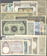 Morocco / Marokko: Large Set Of 182 Banknotes Containing 8x 5 Francs P. 9 (2x XF), 4x 20 Francs P. 1 - Marocco