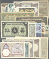 Morocco / Marokko: Large Set Of 182 Banknotes Containing 8x 5 Francs P. 9 (2x XF), 4x 20 Francs P. 1 - Maroc