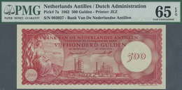 Netherlands Antilles / Niederländische Antillen: 500 Gulden 1962, P.7a In Perfect Condition, PMG Gra - Antille Olandesi (...-1986)