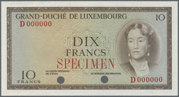 Luxembourg: 10 Francs ND(1954) Color Trial P. 48ct, Residuals From Attachment To Presentation Book A - Luxembourg