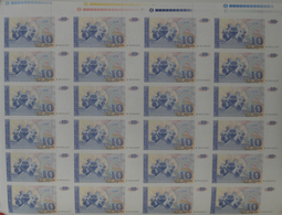 Macedonia / Mazedonien: Uncut Sheet Of 24 Pcs 10 Dinara 1996 P.  In Condition: UNC. (24 Pcs Uncut) - Nordmazedonien