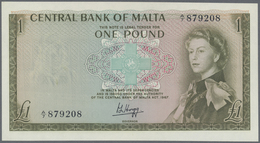 Malta: 10 Shillings And 1 Pound L.1968, P.28, 29 In UNC (2 Pcs.) - Malte