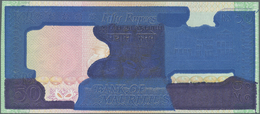 Mauritius: 50 Rupees ND P. 37, With Large Ink Error Print On Front, Condition: UNC. - Mauritius