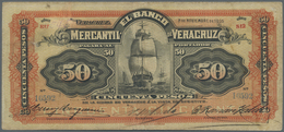 Mexico: Banco Mercantil De Veracruz 50 Pesos November 8th 1905, P.S441, Highly Rare Note In Nice Con - Mexiko