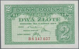 Poland / Polen: 2 Zlote 1939 Remainder, P.80r In UNC Condition - Polonia