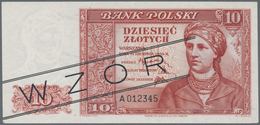 Poland / Polen: 10 Zlotych 1939 SPECIMEN, P.82s, Lightly Rounded Edges, Otherwise Perfect. Condition - Polonia