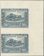 Poland / Polen: Uncut Pair Of The Reverse Of The 50 Zlotych 1940 Or 1941 (like P.96, Or 102) With Wa - Polen